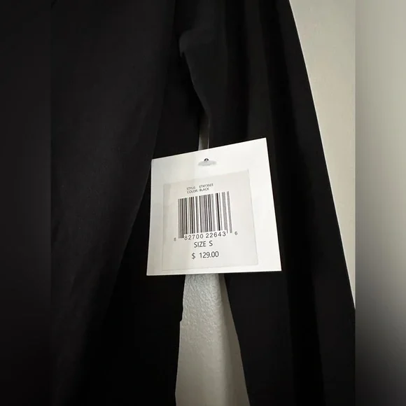 NWT Tie Waist Long Sleeve Matte Jersey Dress SIZE S - Picture 3 of 7